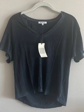 Cotton Citizen Mykonos V-Neck Tee Vintage Black XS Designer T-Shirt NWT